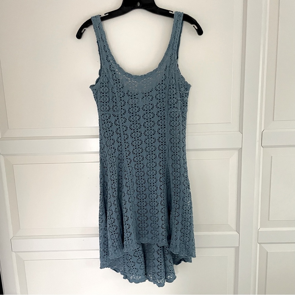 Free People FP Beach Open Knit Crochet High Low Cover Up Dress S 26836 - Picture 2 of 11